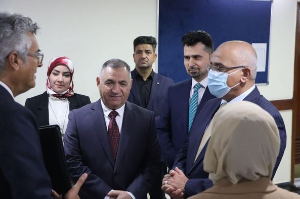 Minister of Higher Education and Scientific Research, Prof. Dr. Nabil Kazem Abdul-Saheb, Visits Al- Iraqia University