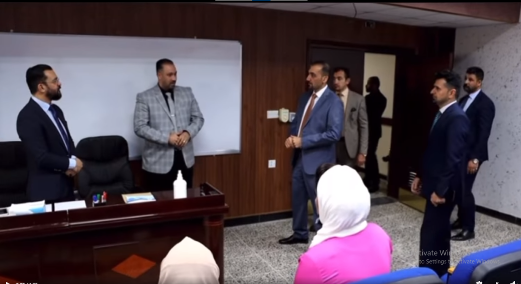 Assistant Rector for Administrative Affairs, Prof. Dr. Hassan Al-Tamimi, Inspects College of Law and Political Science